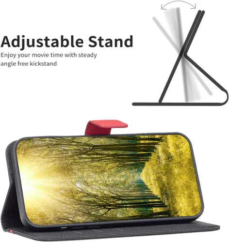 Vista 2 de Funda compatible con Nothing Phone 1, piel sintética, compatible con Nothing Phone One (A063), protección con cierre magnético, funda de cartera