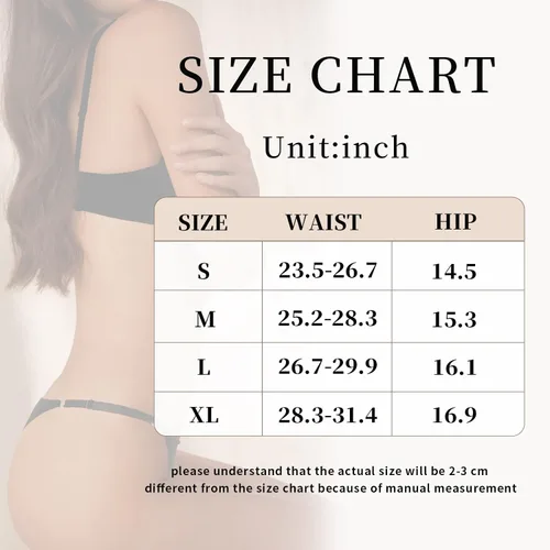 Vista 6 de Aijolen Tanga de algodón para mujer, ropa interior ajustable para mujer, bragas de cintura baja para mujer, no se ven
