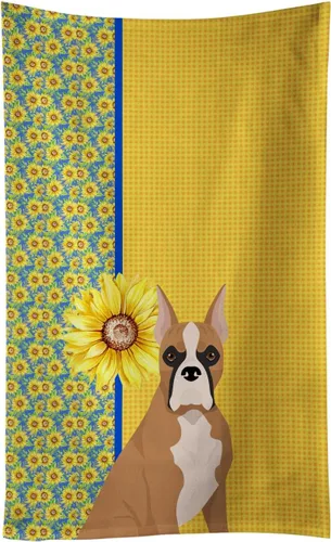 Vista 93 de Caroline's Treasures WDK5313KTWL - Toalla de cocina con diseño de girasoles de verano, color negro y tostado, Airedale Terrier, toalla de mano