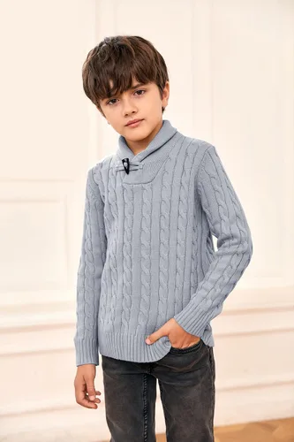 Vista 5 de Ryannology Suéter con cuello en V y cuello en V para niños y niñas pequeños