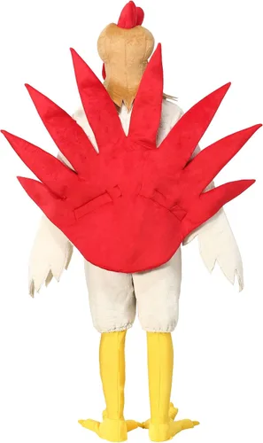 Vista 3 de Disfraz de gallo blanco para adultos