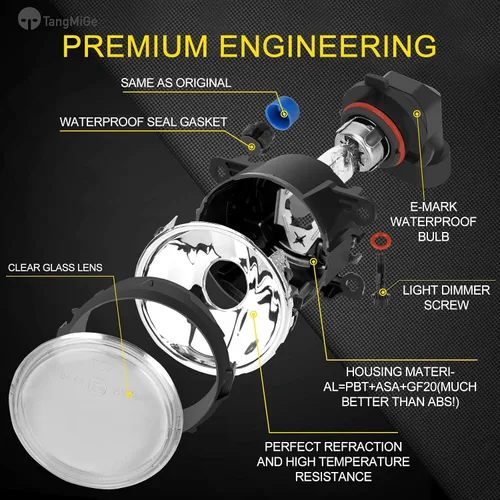 Vista 5 de TangMiGe Lámparas antiniebla para Nissan Honda, Ford, Acura, Subaru, Suzuki, Lincoln, Jaguar, accesorios para conducción, luz antiniebla, repuesto