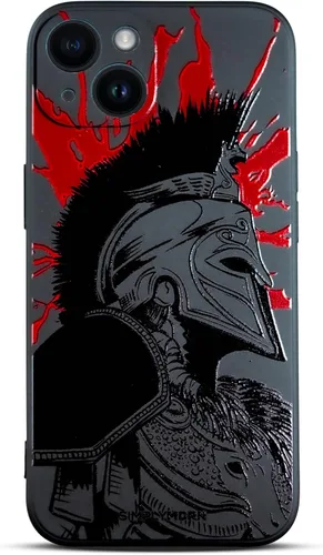 Vista 96 de SIMPLYMDRN Funda delgada para iPhone 12 Pro Max, diseño de guerrero, funda genial para hombres, funda de soldado de combate, delgada y flexible