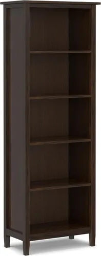 Vista 6 de SIMPLIHOME Warm Shaker - Juego de 2 piezas para oficina en casa, escritorio de madera maciza de 48 pulgadas Marrón castaño