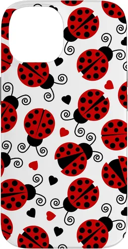 Vista 4 de Carcasa para iPhone 17 de mariquitas y corazones