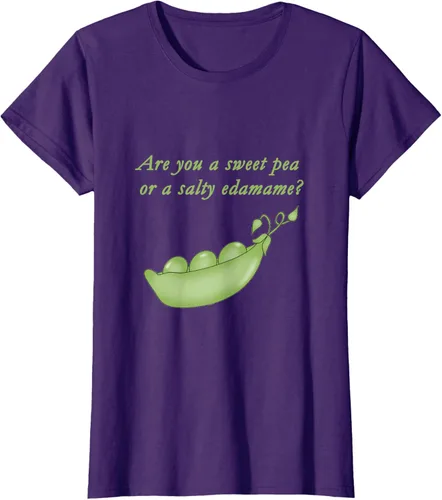Vista 9 de ¿Eres un guisante dulce o edamame salado? Camiseta, Negro