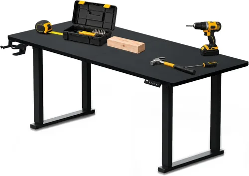 Vista 17 de 63" Dual-Motor Electric Height Adjustable Workbench Negro