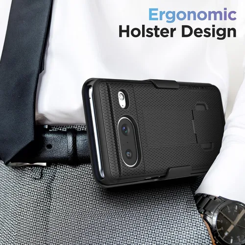 Vista 4 de Encased Funda para cinturón compatible con Pixel 8 con clip de funda y soporte (8)