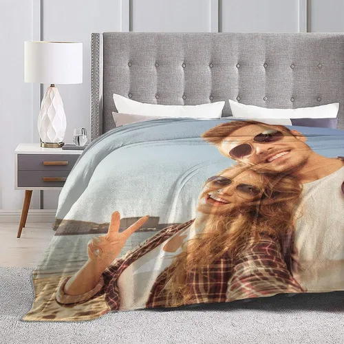 Vista 4 de Mantas personalizadas con fotos, manta personalizada con fotos, manta suave personalizada, regalos para el mejor papá de la historia, abuelo