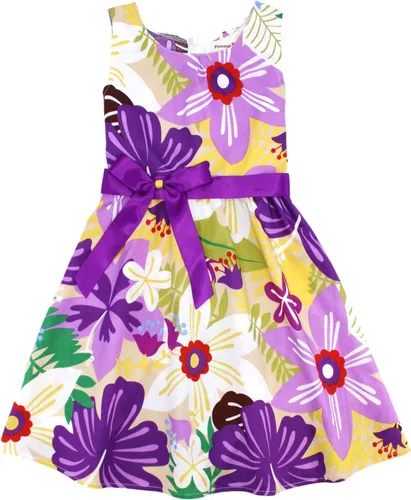 Vista 204 de Vestido de verano para niña, de algodón, con diseño floral