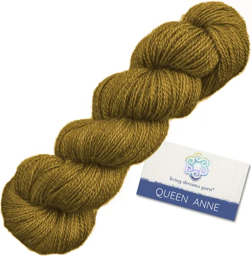 Vista 20 de Living Dreams Queen Anne LACE - Ovillo de lana 100% suave y lujosamente suave, color azul Arándano