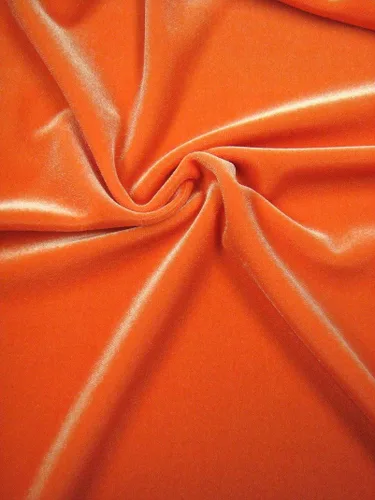 Vista 3 de Tela de poliéster sólido Spandex Velvet 2 Ways Stretch peso medio - por The Yard (negro)