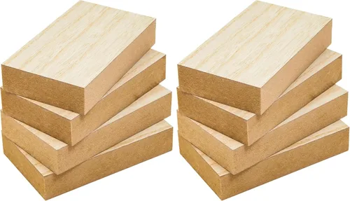 Vista 11 de Bright Creations - Bloques de madera sin terminar para manualidades, bloques para letreros, juegos para niños (4 unidades)