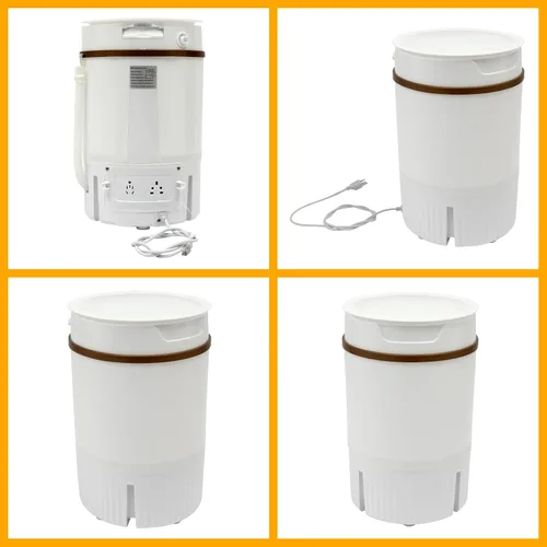 Vista 4 de Mini lavadora, secadora compacta portátil de 260 W, capacidad de 4.5 l/1.19 galones con cesta de deshidratación, para dormitorio, viajes, ropa