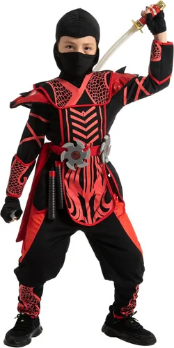 Vista 4 de Spooktacular Creations Halloween Boy Ninja Costume, dragon Outfit Set for Kids 12-14yrs