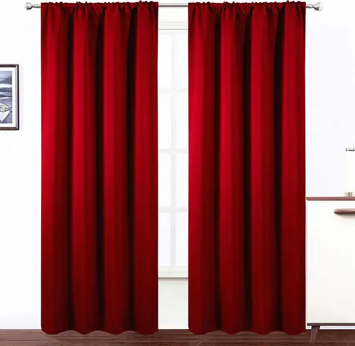 Vista 106 de LEMOMO Cortinas opacas de 42 x 54 pulgadas, juego de 2 paneles de cortinas con aislamiento térmico para oscurecer la habitación