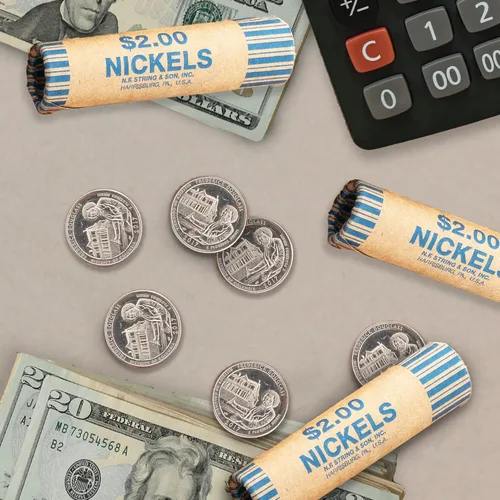 Vista 8 de BAZIC Products Envoltorios de monedas de níquel, rollos de $2, paquete de Azul
