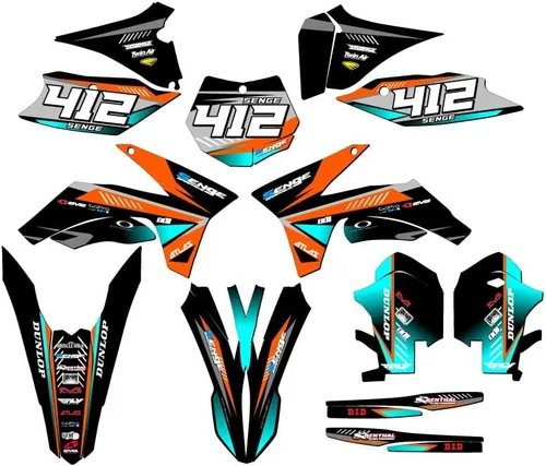Vista 6 de 2011-2012 SX Surge Black Senge Graphics Base Kit Compatible with KTM