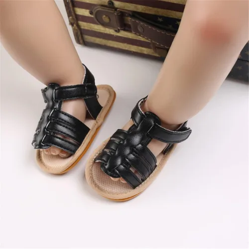 Vista 2 de LAFEGEN Sandalias de verano para bebés y niñas con 2 correas, suela suave, antideslizantes, zapatos de playa para bebés y niños pequeños, zapatos
