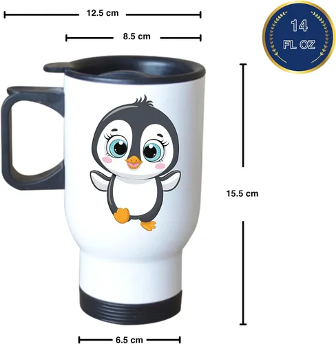 Vista 4 de Vaso de viaje personalizado para añadir foto, texto, nombre en la taza personalizada, impresión en ambos lados, aislado personalizado para hombres