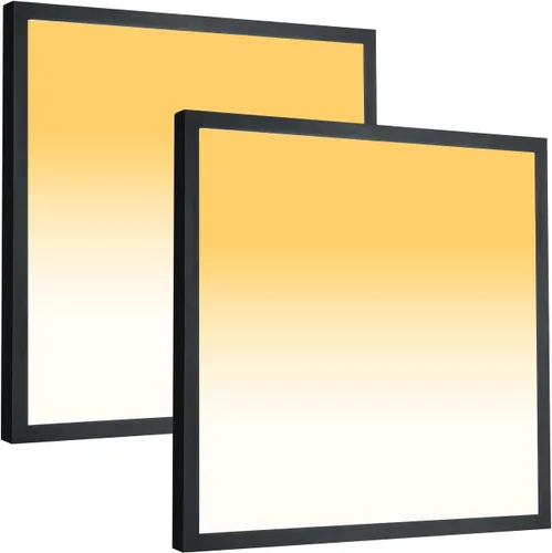 Vista 14 de Lámpara de panel plano LED negra de 1x4 pies, montaje en superficie, 5000K-4000K-3000K seleccionable y regulable Triac, lámpara de techo rectangular