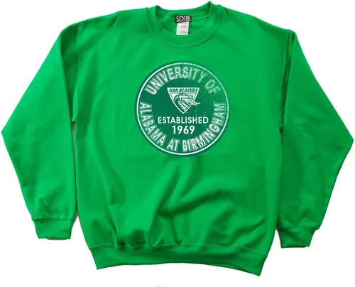 Vista 2 de SDI Alabama Birmingham Blazers 50/50 Blended - Sudadera vintage de cuello redondo de 8 onzas