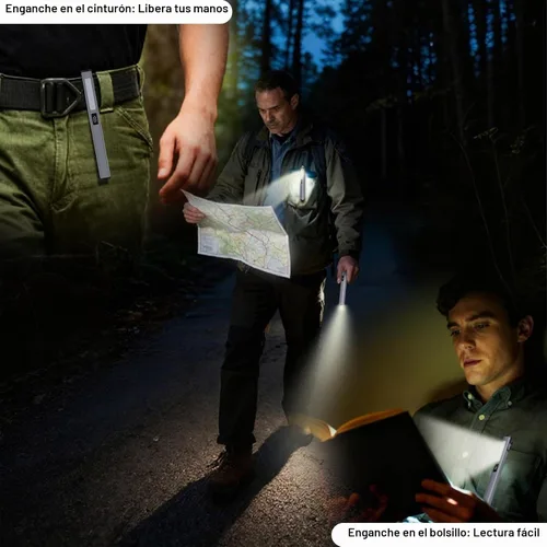 Vista 8 de Paquete de 2 luces para bolígrafo recargables, luz de trabajo