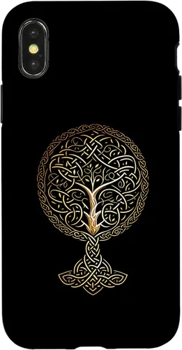 Vista 4 de Funda con nudo celta con símbolo vikingo nórdico para iPhone 15