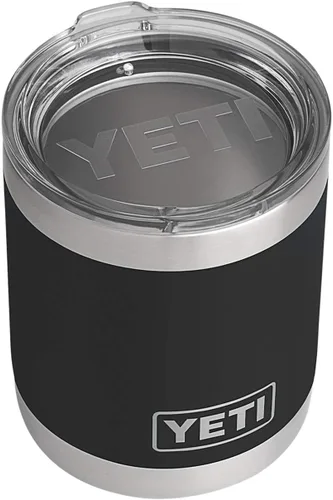 Vista 10 de YETI Rambler Lowball de 10 onzas, con aislamiento al vacío, acero inoxidable con tapa estándar Blanco