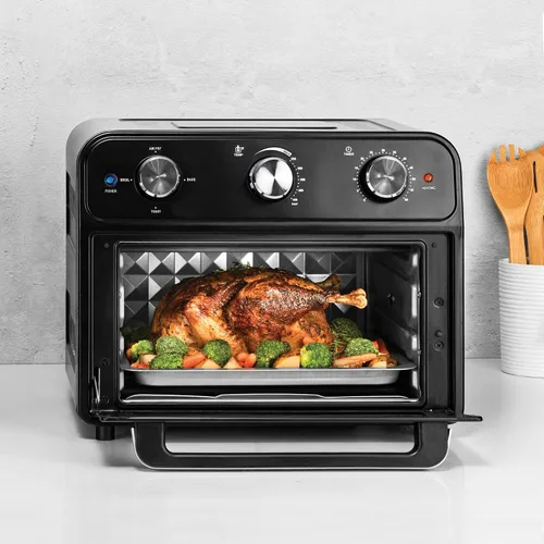 Vista 2 de Kalorik AFO 46129 BK - Horno tostador con freidora de aire de 22 cuartos de galón, color negro
