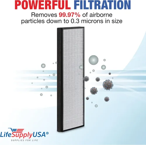 Vista 3 de XD6065 Filtro HEPA de repuesto compatible con Rowenta XD6070, se adapta a purificadores de aire puro intenso PU4010-PU4015 y PU4020-PU4025