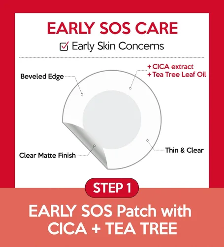 Vista 4 de Troubless Invisible Plus Spot Patch EARLY SOS + AFTER CARE Set – Parches hidrocoloides de doble cuidado para primeros signos y cuidado posterior