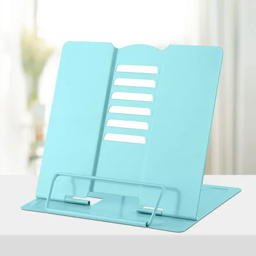 Vista 20 de Honagu Soporte de metal para libros de escritorio, soporte para libros para leer manos libres, soporte ajustable para documentos de libros