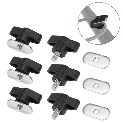 Vista 5 de Lixada 6 juegos de tornillos de kayak tuercas hardware para riel canoa kayak pista montaje sistema pesca barco accesorios