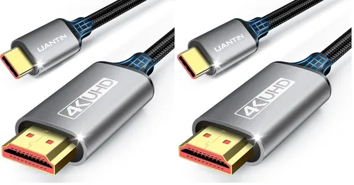 Vista 14 de UANTIN Cable USB C a HDMI de 3 pies para oficina en casa 4K de alta