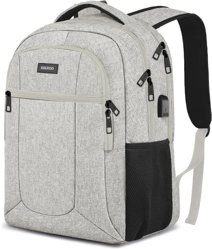 Vista 10 de Mochila de viaje para laptop para hombres y mujeres, mochilas escolares para adolescentes y niñas, mochila resistente al agua para laptop de 15.6