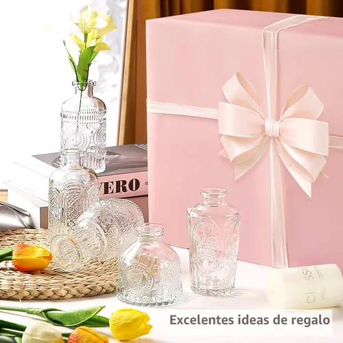 Vista 9 de Jarrones de Vidrio para Capullos en Juego a Granel de 30 Piezas, Pequeños Jarrones de Vidrio para Flores como Centros de Mesa de Boda para Mesas