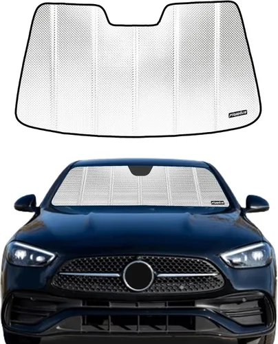 Vista 32 de Pigenius Parasol de parabrisas para Mercedes-Benz Clase C Convertible/Coupé 2017-2023 - Salvaguardia Gris