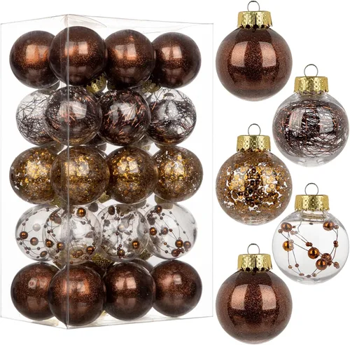 Vista 10 de Briful Bolas de Navidad de plástico transparente inastillables de 3.150 in/3.15 pulgadas, juego de bolas de Navidad decorativas transparentes