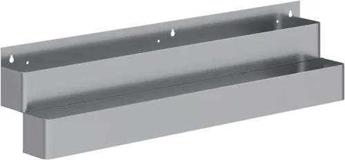 Vista 14 de AmGood 36 in. Rack de carril de velocidad de acero inoxidable de doble nivel para barras comerciales, NSF