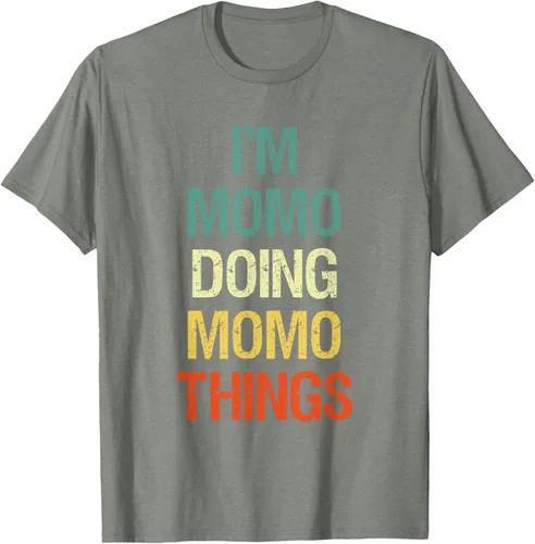 Vista 32 de I'M Momo Doing Momo Things - Camiseta de regalo con nombre personalizado, Negro, S