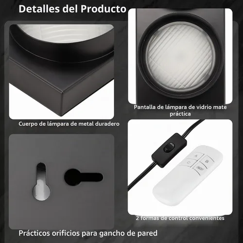 Vista 4 de yeesport Lámpara de Pared con Señal de Tráfico, Luz LED de Tráfico Retro con Control Remoto, Luz de Stop para Dormitorio Infantil, Luz Decorativa