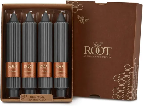 Vista 12 de Root Candles Arista Timberline - Velas para cena de 12 pulgadas, sin aroma, 12 unidades, color negro