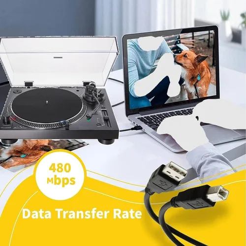 Vista 4 de BRENDAZ Cable USB de 1 pie compatible con micrófono USB Samson G-Track Pro y micrófono condensador USB C01U Pro (1 pie)