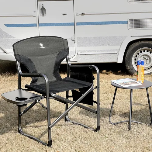 Vista 9 de EVER ADVANCED Silla de camping de aluminio ligero, capacidad de 350 lb Verde oscuro