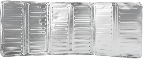 Vista 8 de Cubierta de pantalla de aluminio para freír aceite con 3 paneles con bisagras para protección contra grasa, se adapta a la mayoría de estufas