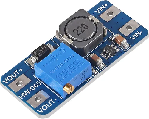 Vista 5 de AITRIP 10 piezas MT3608 DC-DC convertidor de impulso 2A módulo ajustable de aumento de voltaje regulador de voltaje de entrada 2V-24V a 5V-28V