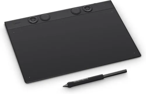 Vista 2 de Wacom Intuos Pro Bluetooth Profesional de Tamaño Mediano para Dibujo Gráfico con Lápiz Pro 3, Compatible con Mac, Windows - Edición 2025 Tableta