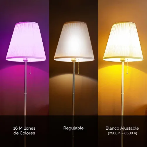 Vista 6 de Kasa Smart - Bombillas inteligentes de color completo, bombillas WiFi inteligentes regulables con cambio de color total compatibles con Alexa