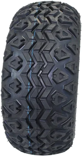 Vista 8 de (juego de 4) 20x10.00-10 ATW-045 con ruedas negras brillantes Fusion 10x7 para golf